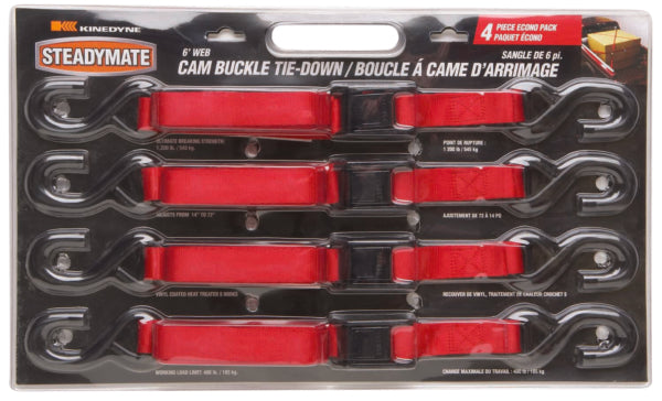 KINEDYNE CANADA CAM BUCKLE 1IN STRAPS W VINYL 4/PKG) 15532