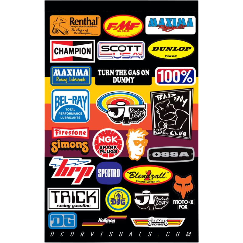 D'COR VISUALS DECAL SHEET THROWBACK 40-90-122