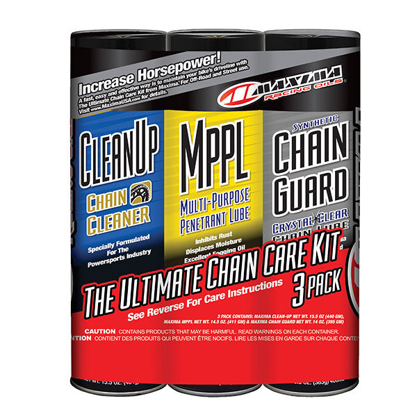MAXIMA RACING OILS SYNTHETIC CHAINGARD COMBO KIT ULTIMATE CHAIN CARE COMBO KIT 70-779203-1
