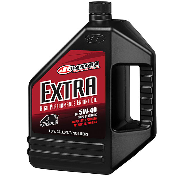 MAXIMA RACING OILS EXTRA SYNTHETIC 4-STROKE ENGINE OIL 5W40 128 OZ 30-179128-1