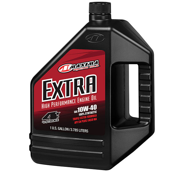 MAXIMA RACING OILS EXTRA SYNTHETIC 4-STROKE ENGINE OIL 10W40 128 OZ 169128-1