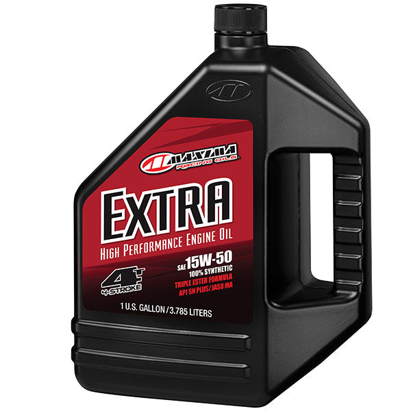 MAXIMA RACING OILS EXTRA SYNTHETIC 4-STROKE ENGINE OIL 15W50 128 OZ 329128-1
