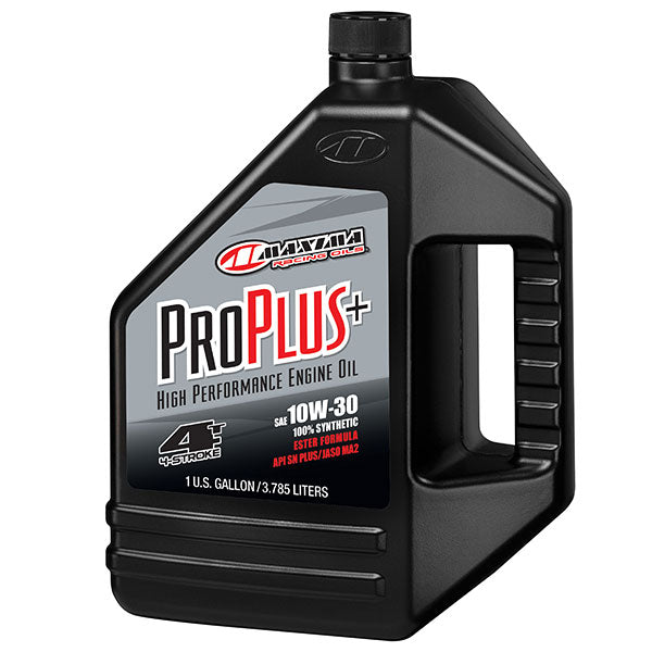 MAXIMA RACING OILS PRO PLUS+ SYNTHETIC 4-STROKE ENGINE OIL 10W30 128 OZ 30-019128-1