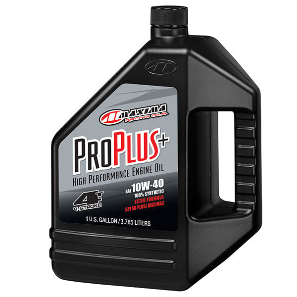 MAXIMA RACING OILS PRO PLUS+ SYNTHETIC 4-STROKE ENGINE OIL 10W40 128 OZ 30-029128-1