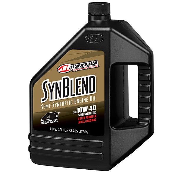 MAXIMA RACING OILS SYNTHETIC BLEND ESTER 4-STROKE ENGINE OIL 10W40 128 OZ 349128B-1