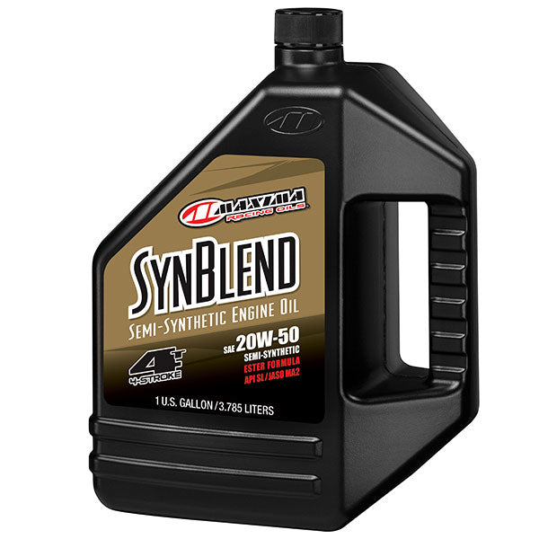 MAXIMA RACING OILS SYNTHETIC BLEND ESTER 4-STROKE ENGINE OIL 20W50 128 OZ 359128B-1