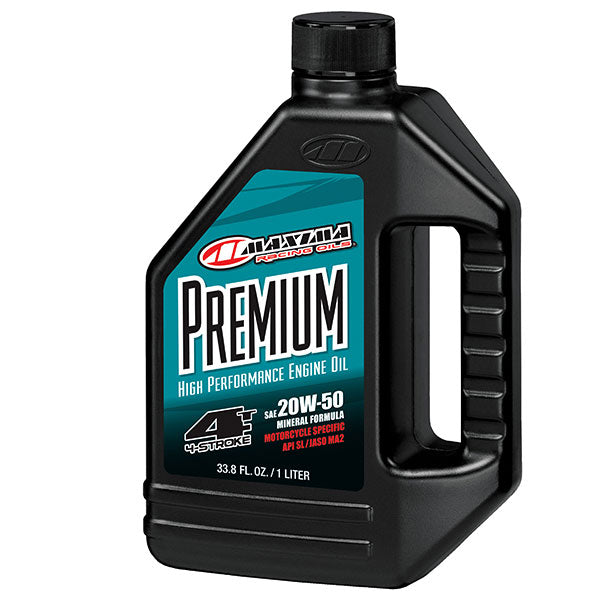MAXIMA RACING OILS PREMIUM HIGH PERFORMANCE 4-STROKE ENGINE OIL 20W50 1L 35901-1
