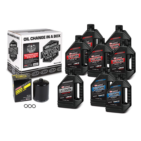 MAXIMA RACING OILS V-TWIN OIL FULL CHANGE KIT MILWAUKEE-EIGHT BLACK 90-129018PB