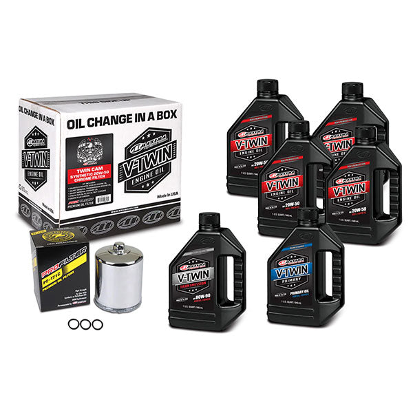 MAXIMA RACING OILS V-TWIN OIL FULL CHANGE KIT TWIN CAM CHROME 90-119016PC