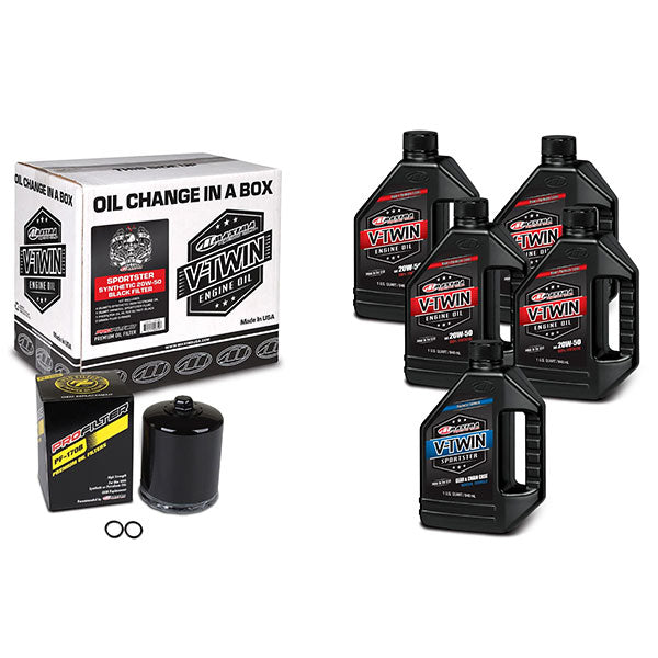 MAXIMA RACING OILS V-TWIN OIL FULL CHANGE KIT SPORTSTER BLACK 90-119015PB