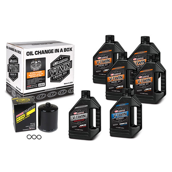 MAXIMA RACING OILS V-TWIN OIL FULL CHANGE KIT EVOLUTION BLACK 90-069016PB