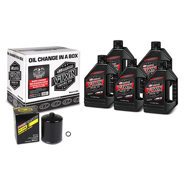 MAXIMA RACING OILS V-TWIN OIL QUICK CHANGE KIT MILWAUKEE-EIGHT BLACK 90-129015PB
