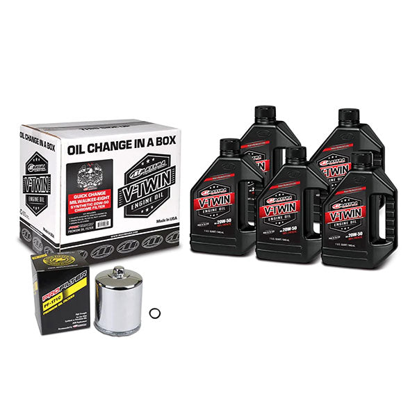 MAXIMA RACING OILS V-TWIN OIL QUICK CHANGE KIT MILWAUKEE-EIGHT CHROME 90-129015PC