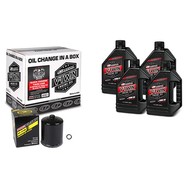 MAXIMA RACING OILS V-TWIN OIL QUICK CHANGE KIT TWIN CAM BLACK 90-119014PB