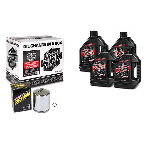 MAXIMA RACING OILS V-TWIN OIL QUICK CHANGE KIT TWIN CAM CHROME 90-119014PC