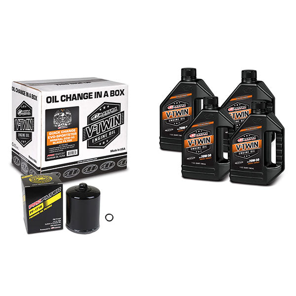 MAXIMA RACING OILS V-TWIN OIL QUICK CHANGE KIT EVO/SPORTSTER BLACK 90-069014PB