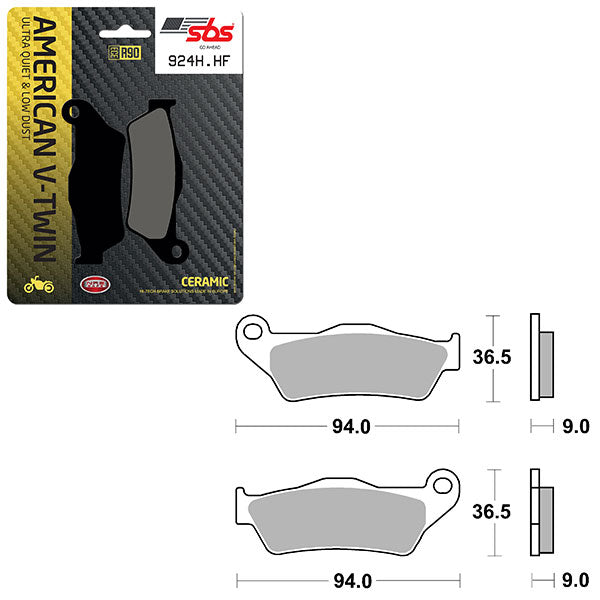 SBS HIGH POWER & NOISE REDUCTION CERAMIC BRAKE PAD  6490924100
