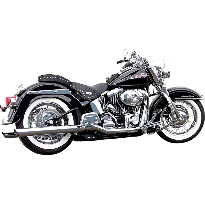 BASSANI XHAUST 99-17 SOFTAIL 3" SLASHCUT SO CHROME*2 31117B