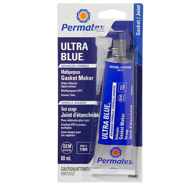 PERMATEX ULTRABLUE RTV GASKET MAKER 80ML METALLIC BLUE 59603