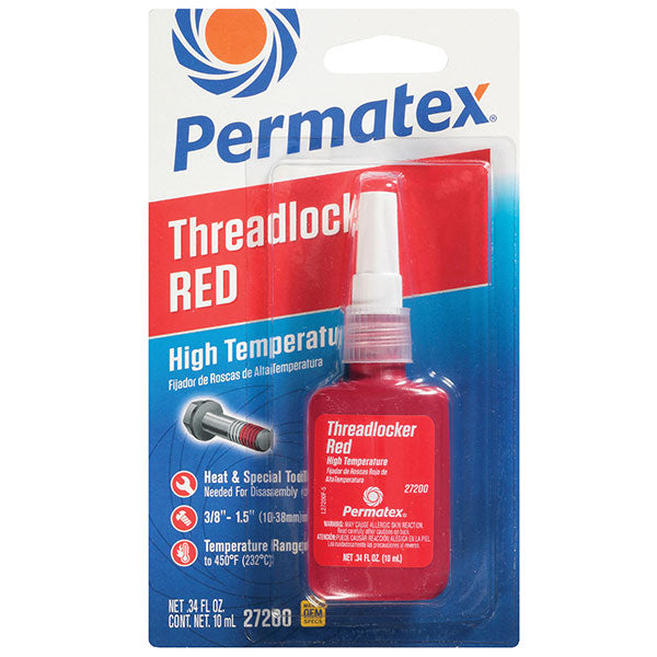 PERMATEX RED HIGH STRENGTH & TEMPERATURE THREADLOCK 36ML 27209