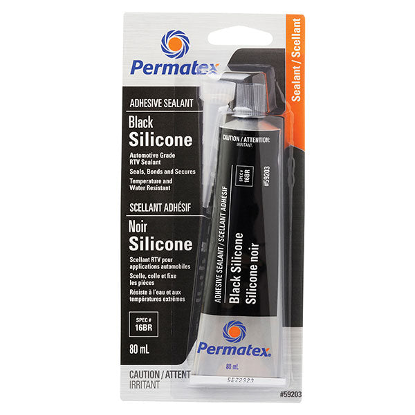 PERMATEX RTV SILICONE ADHESIVE SEALANT 80ML BLACK 59203