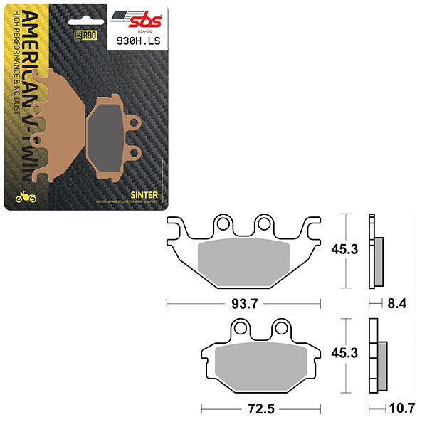 SBS HIGH PERFORMANCE & NO DUST SINTER BRAKE PAD  6560930100