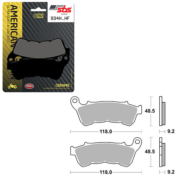 SBS HIGH POWER & NOISE REDUCTION CERAMIC BRAKE PAD  6490934100