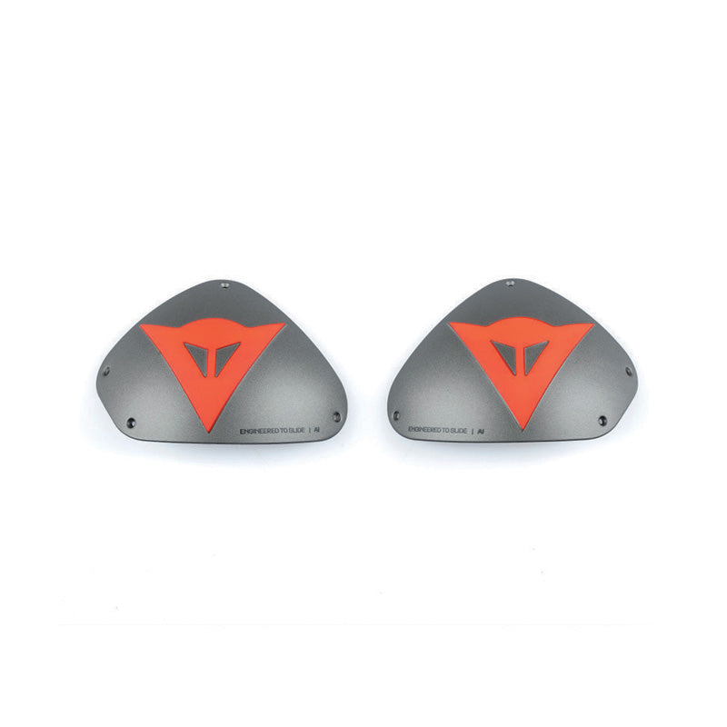 DAINESE DETS SHOULDER PLATES - ALUMINIUM/RED-FLUO 1876216-Z46-N