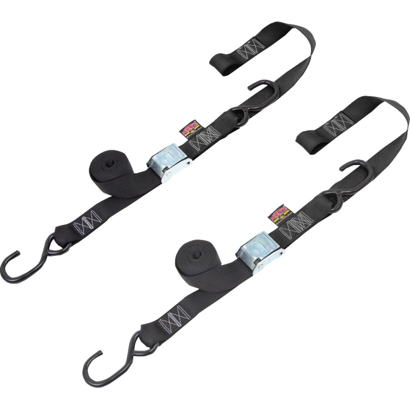 POWERTYE MFG. FAT STRAP CAM BUCKLE 1.5" TIE DOWNS (PR 29622