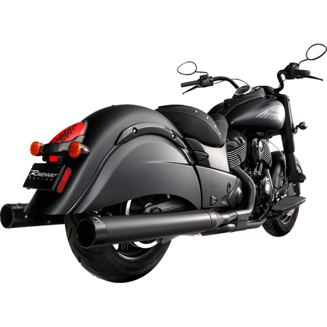 RINEHART RACING MUFFLER DBX 4" INDIAN BK/BK 500-0563