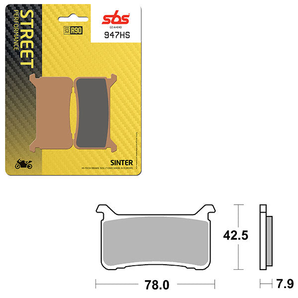 SBS PERFORMANCE HS SINTER BRAKE PAD  6250947100