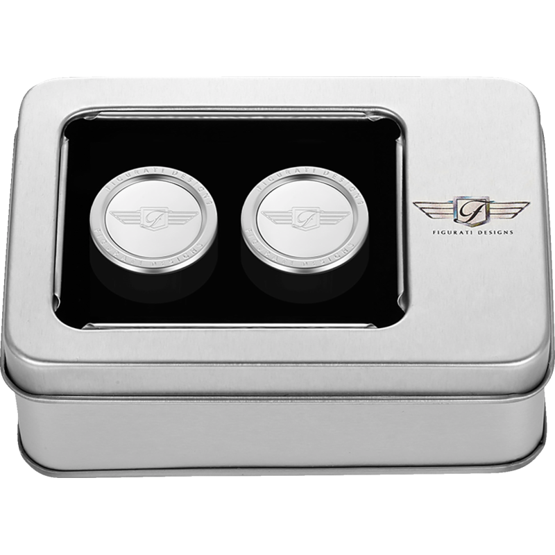 FIGURATI DESIGNS ND MAG DOCKING COVERS SILVER WITH FD LOGO-27.2X32MM FD01-DC-27.2/32-SS