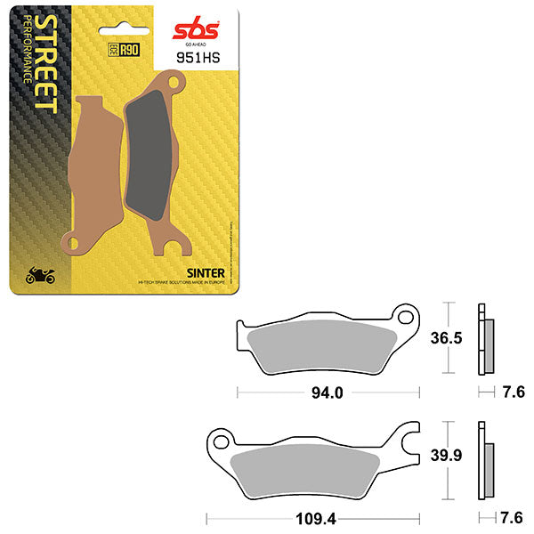 SBS PERFORMANCE HS SINTER BRAKE PAD  6250951100