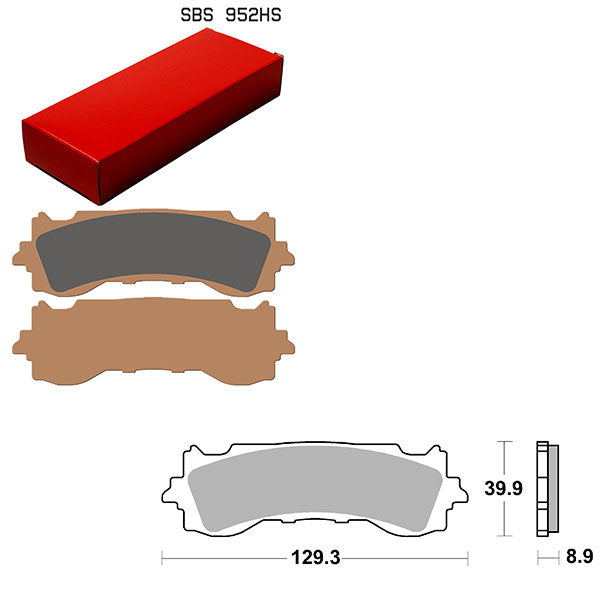 SBS PERFORMANCE HS SINTER BRAKE PAD  6250952100