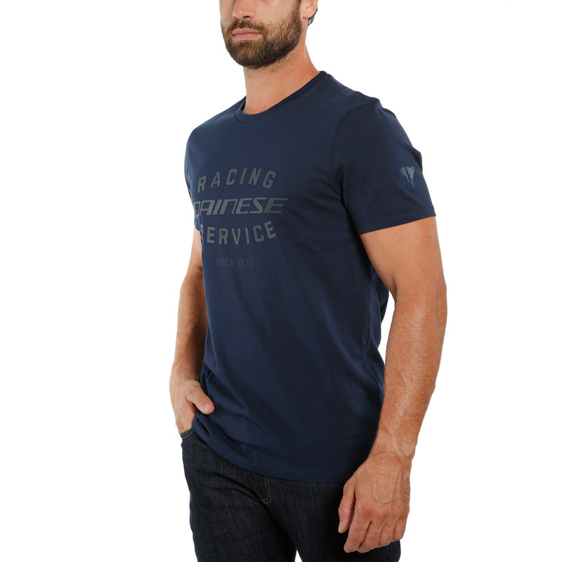 DAINESE PADDOCK T-SHIRT BLACK-IRIS/BLACK-IRIS 1896806-Z08-S