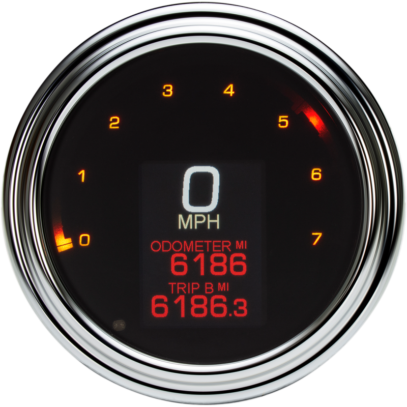 DAKOTA DIGITAL 04-13 FLHR MLX GAUGE 4.5-5" CHR BEZEL MLX-2004
