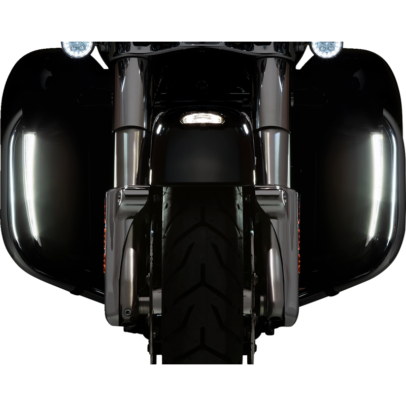 CIRO LLC LOWER FAIRING LIGHTS - CHROME 45800