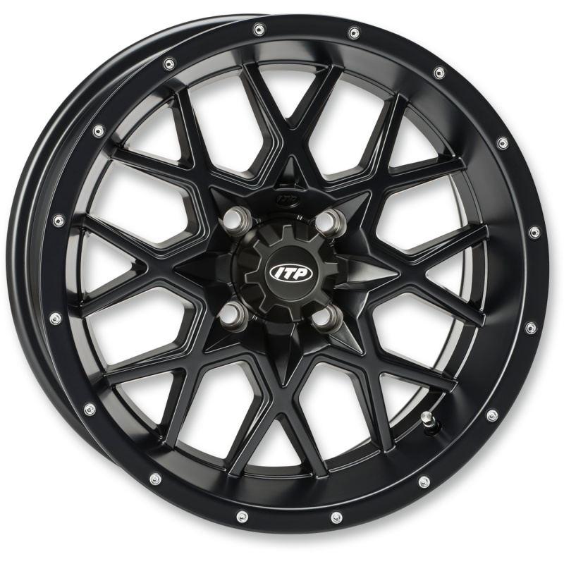 ITP HURRICANE 15X7 4/110 5+2 MATTE BLACK 1528643536B