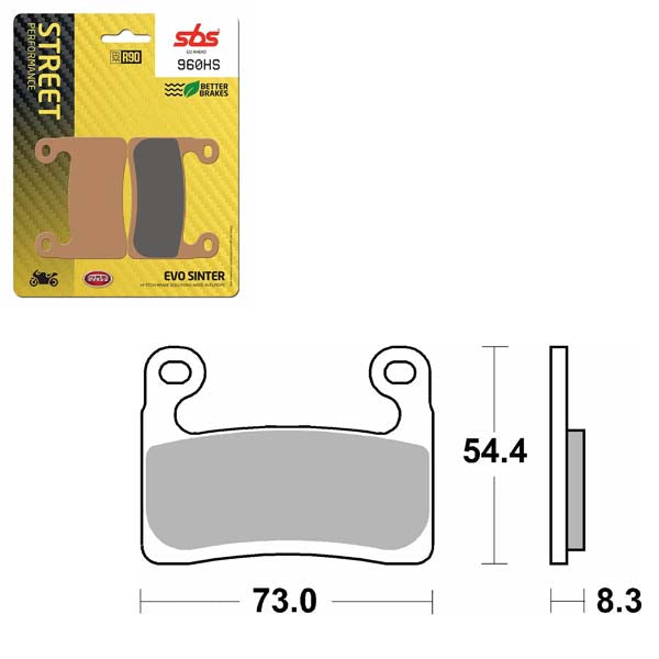 SBS PERFORMANCE HS SINTER BRAKE PAD  6250960100