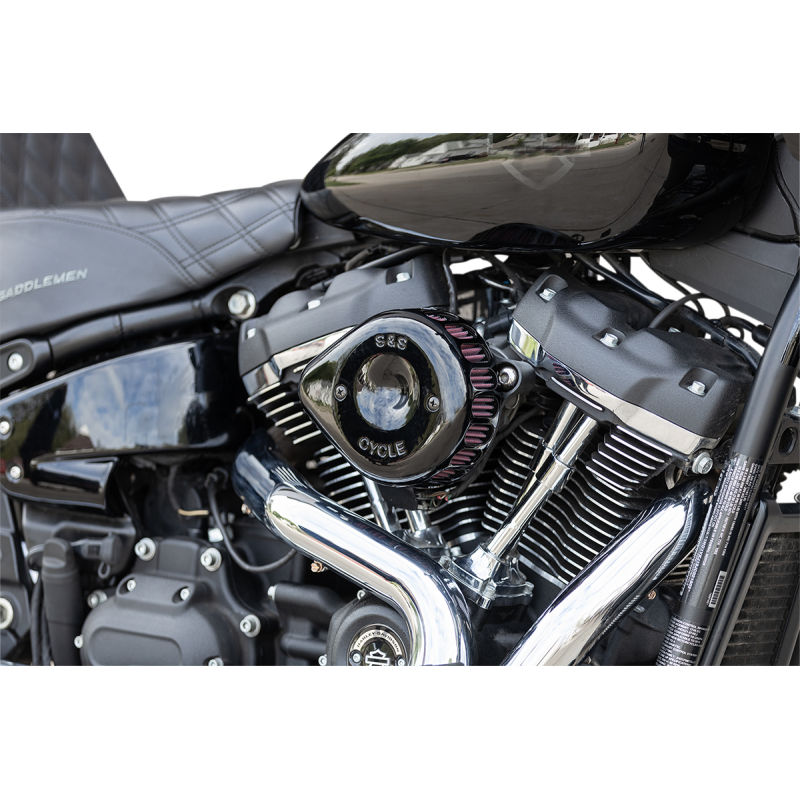 S&S CYCLE AIR CLNR BLK MTD M8 170-0436C