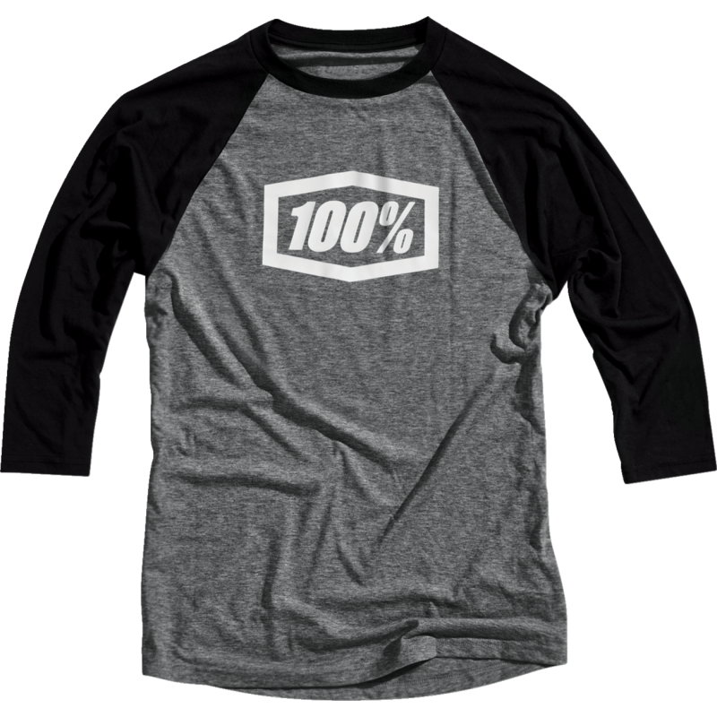 100% ESSENTIAL 3/4 TECH TEE GREY/BLACK SM 20012-00000