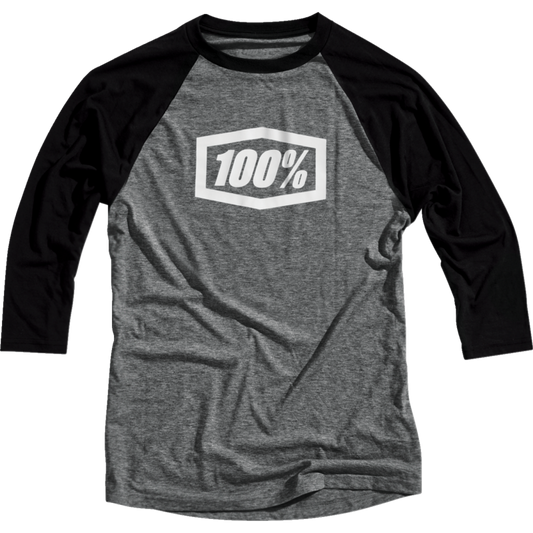 100% ESSENTIAL 3/4 TECH TEE GREY/BLACK SM 20012-00000