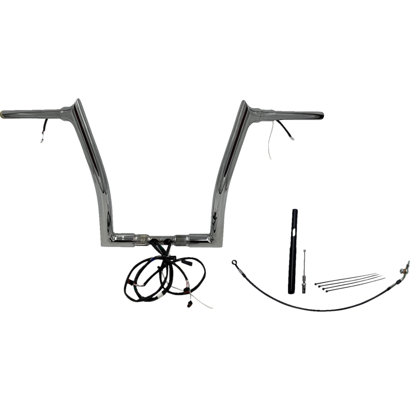 FAT BAGGERS INC HANDLEBAR KIT - POINTED TOP - 14" - CHROME 812914