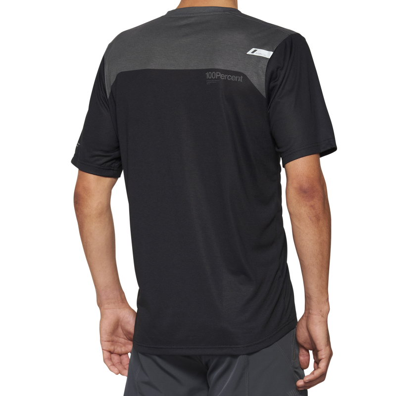 100% AIRMATIC SHORT SLEEVE JERSEY BLACK/CHARCOAL - M 40014-00001