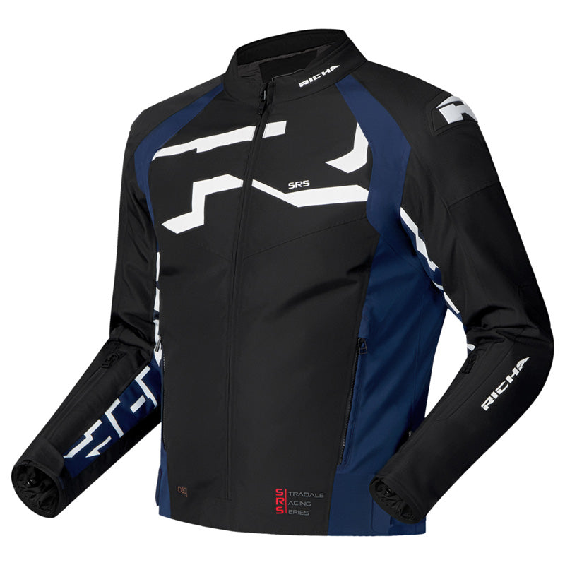 RICHA STRADALE TEX WP JACKET BLACK/BLUE L 1102100072-500RL000