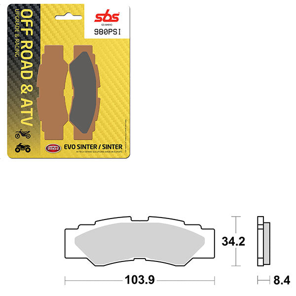 SBS EVO SINTER BRAKE PAD  6450980100