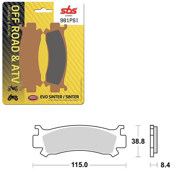 SBS EVO SINTER BRAKE PAD  6450981100