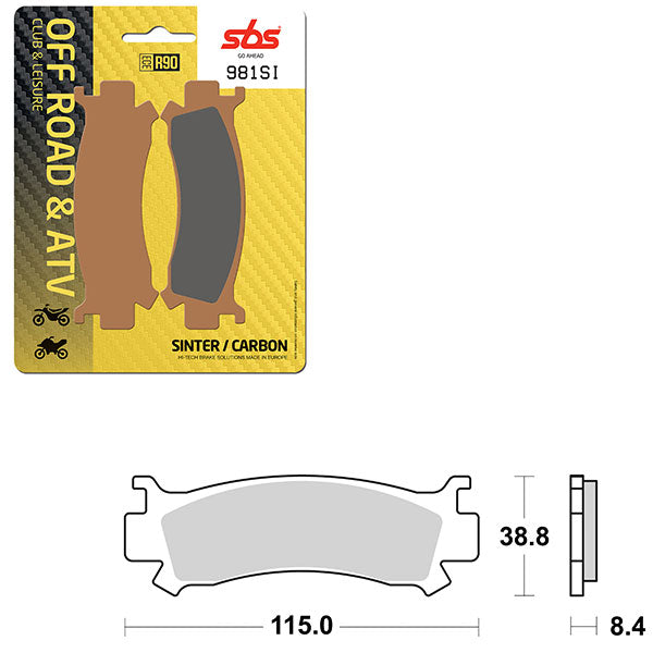 SBS ATV/UTV SINTER BRAKE PAD  6240981100