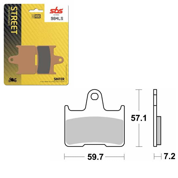 SBS PERFORMANCE LS SINTER BRAKE PAD  6260984100