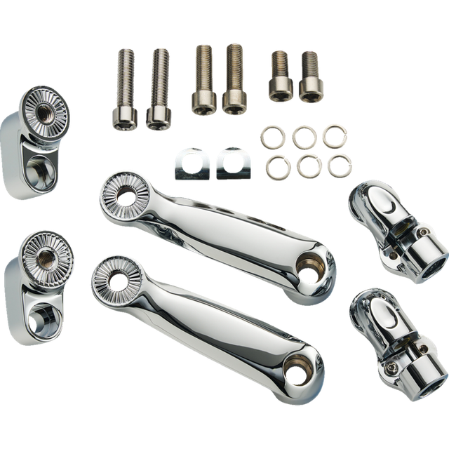 CIRO LLC RYDECULTURE CC ADJUSTABLE PASSENGER PEG MOUNTS - CHROME 6R200